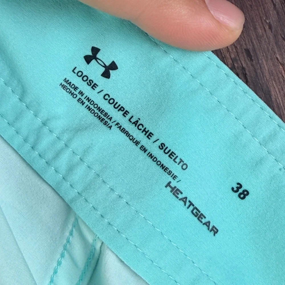 Under Armour Fishing Board Shorts‎ Mint Green HeatGear Mens 38 1325888